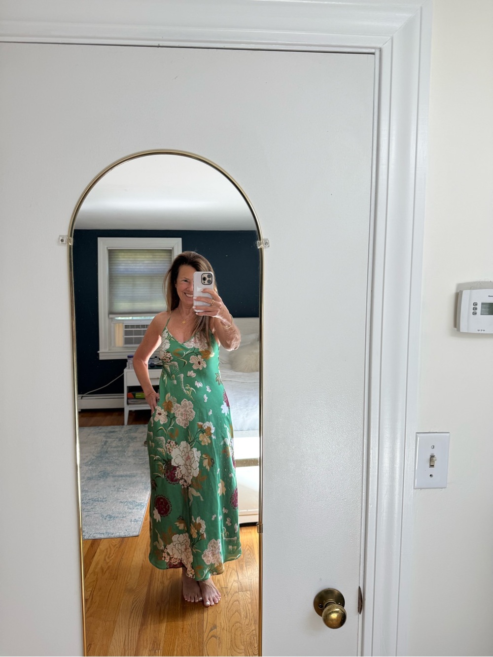 Zara Green Floral Slip Dress